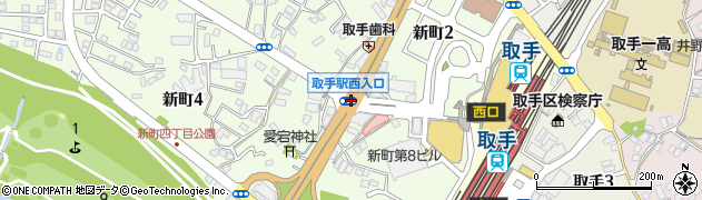 取手駅西口入口周辺の地図