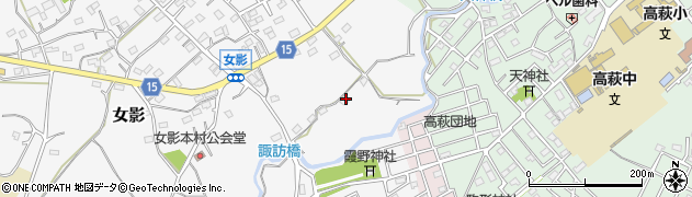 埼玉県日高市女影436周辺の地図