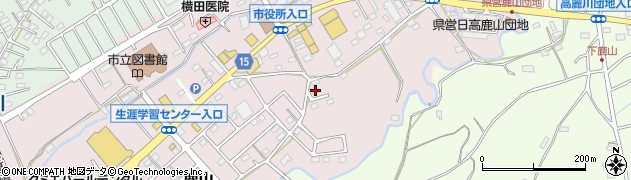 埼玉県日高市鹿山128周辺の地図