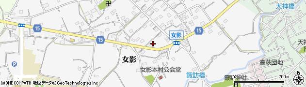 埼玉県日高市女影151周辺の地図