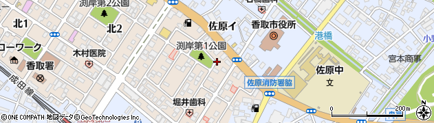 千葉県香取市北3丁目11周辺の地図