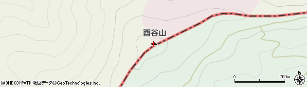 酉谷山周辺の地図