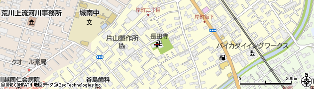 長田寺周辺の地図
