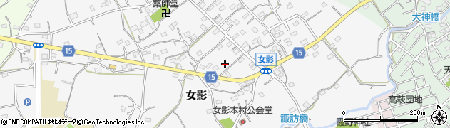 埼玉県日高市女影143周辺の地図