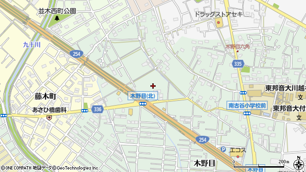 〒350-0016 埼玉県川越市木野目の地図