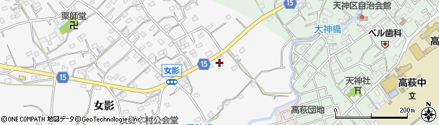 埼玉県日高市女影401周辺の地図