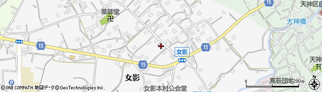 埼玉県日高市女影144周辺の地図