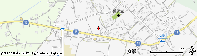 埼玉県日高市女影1721周辺の地図