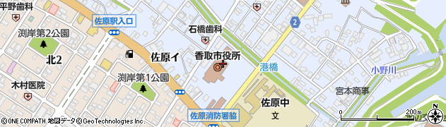 香取市役所建設水道部　土木課事業計画班周辺の地図