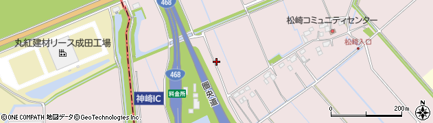 千葉県神崎町（香取郡）松崎周辺の地図