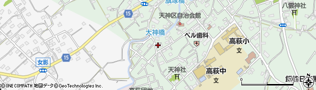 埼玉県日高市高萩713周辺の地図