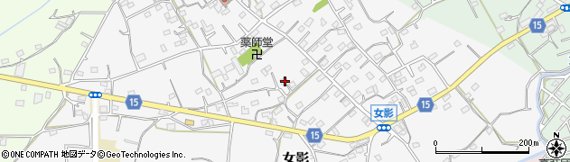 埼玉県日高市女影125周辺の地図