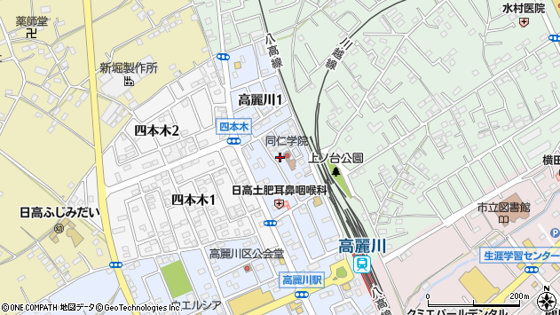 〒350-1249 埼玉県日高市高麗川の地図