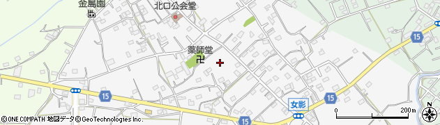 埼玉県日高市女影117周辺の地図