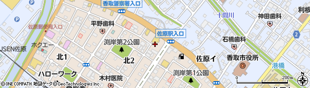 千葉県香取市北2丁目15周辺の地図