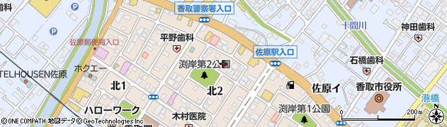 千葉県香取市北2丁目13周辺の地図