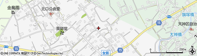 埼玉県日高市女影54周辺の地図