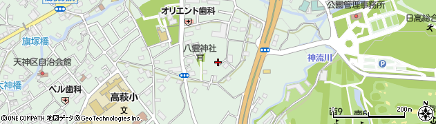 埼玉県日高市高萩1104周辺の地図