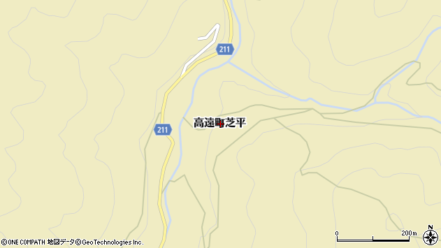 〒396-0302 長野県伊那市高遠町芝平の地図