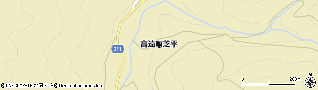 長野県伊那市高遠町芝平周辺の地図