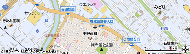 松屋 佐原店周辺の地図