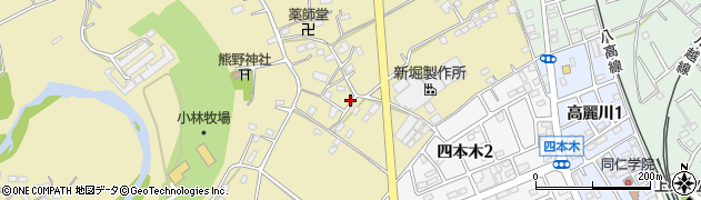 埼玉県日高市新堀周辺の地図