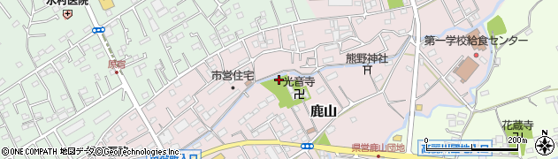 埼玉県日高市鹿山周辺の地図
