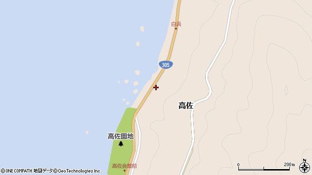 〒916-0424 福井県丹生郡越前町白浜の地図