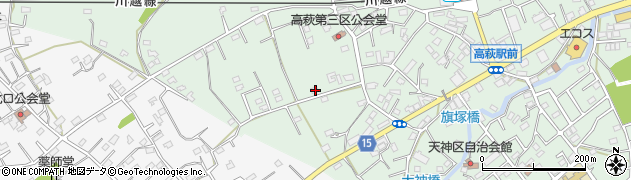埼玉県日高市高萩502周辺の地図