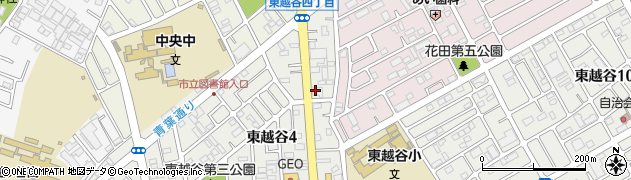 栃木銀行東越谷支店周辺の地図