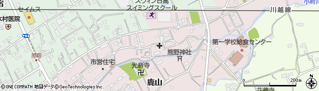 埼玉県日高市鹿山458周辺の地図