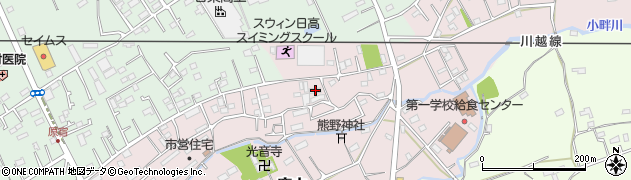埼玉県日高市鹿山455周辺の地図
