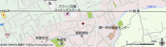 埼玉県日高市鹿山470周辺の地図