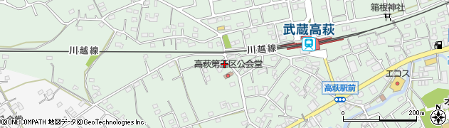 埼玉県日高市高萩459周辺の地図