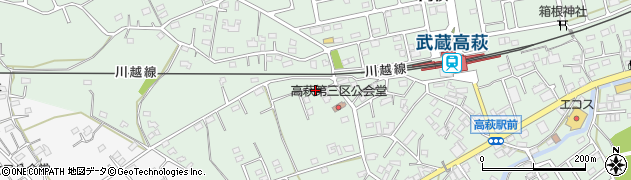 埼玉県日高市高萩462周辺の地図