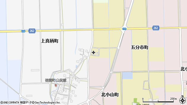 〒915-0011 福井県越前市上真柄町の地図