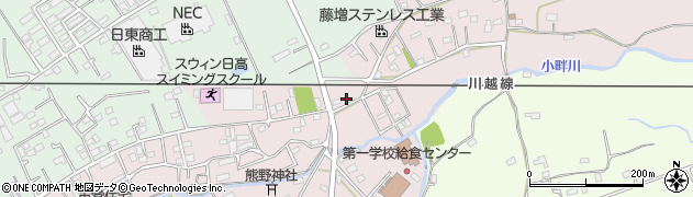 埼玉県日高市鹿山637周辺の地図