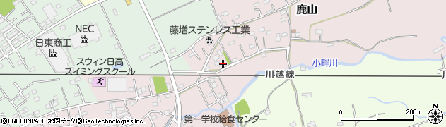 埼玉県日高市鹿山633周辺の地図