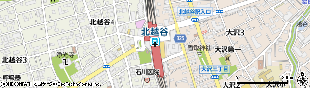 北越谷駅周辺の地図