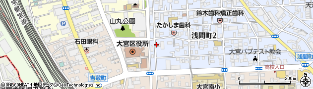 大宮浅間郵便局 ＡＴＭ周辺の地図