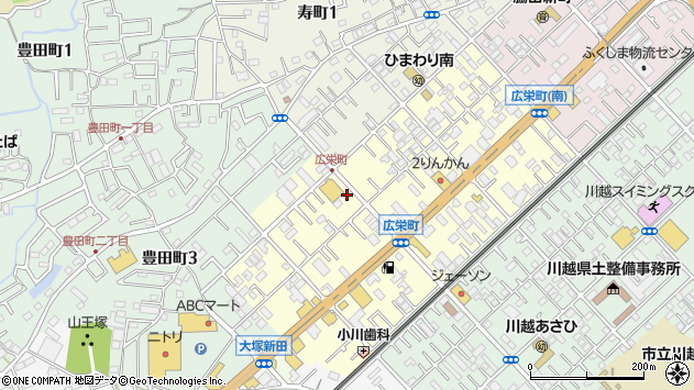 〒350-1117 埼玉県川越市広栄町の地図