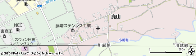 埼玉県日高市鹿山616周辺の地図