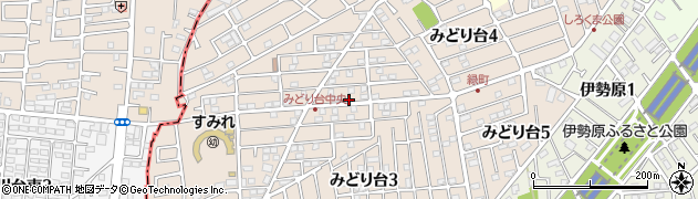 千葉県柏市みどり台周辺の地図
