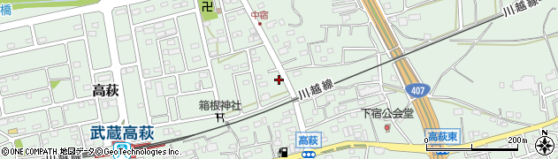埼玉県日高市高萩64周辺の地図