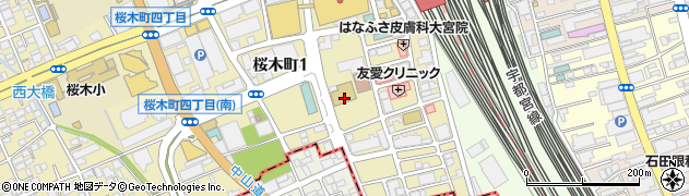 さいたま市営　大宮駅西口自転車駐車場周辺の地図