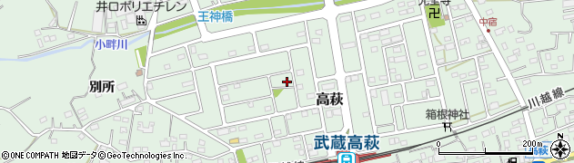 埼玉県日高市高萩230周辺の地図