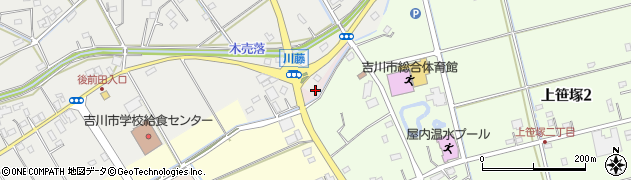 埼玉県吉川市上笹塚3周辺の地図