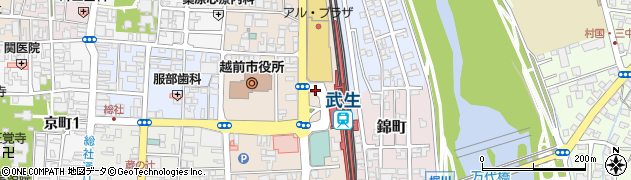 武生新駅前周辺の地図