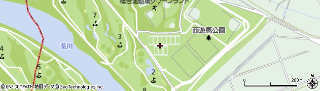 西遊馬公園テニスコート周辺の地図
