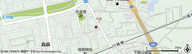 埼玉県日高市高萩22周辺の地図